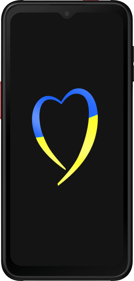 Силиконовый чехол Жёлто-голубое сердце для Samsung Galaxy Xcover 6 Pro - 885u-2918 изображение 