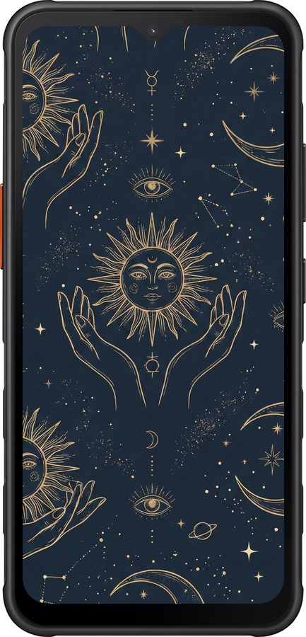 Силіконовий чехол Celestial Harmony: Sun & Moon Gold Mystic Pattern для Samsung Galaxy Xcover7 - 6778u-3695 изображение 