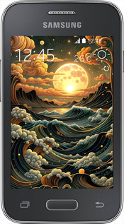 Силіконовий чехол Арт волны для Samsung Galaxy Young 2 G130h - 6332u-206 изображение 