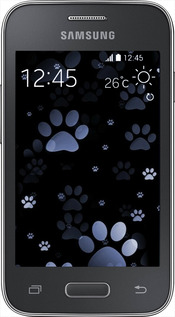 Силіконовий чехол З синіми відбитками лап для Samsung Galaxy Young 2 G130h - 6441u-206 изображение 