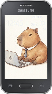 Силиконовый чехол Funny Capybara CEO Working для Samsung Galaxy Young 2 G130h - 6777u-206 изображение 