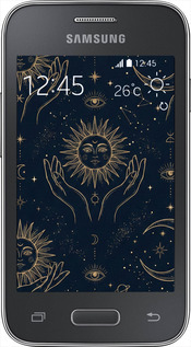 Силиконовый чехол Celestial Harmony: Sun & Moon Gold Mystic Pattern для Samsung Galaxy Young 2 G130h - 6778u-206 изображение 
