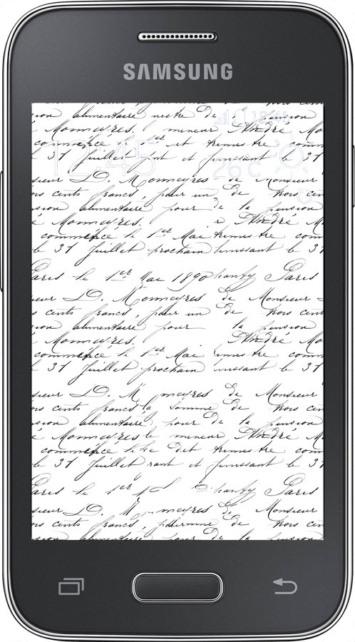 Силіконовий чехол Прописний шрифт  для Samsung Galaxy Young 2 G130h - 4475u-206 изображение 