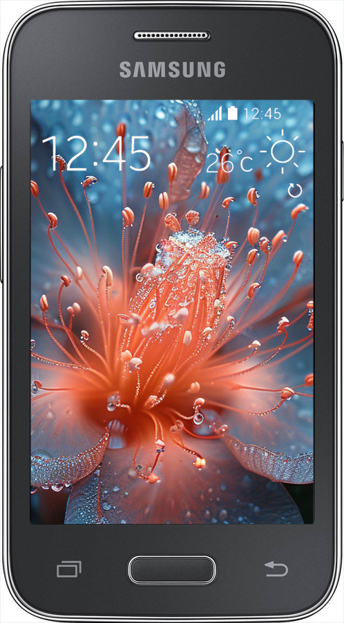 Силиконовый чехол Роса на цветке для Samsung Galaxy Young 2 G130h - 6039u-206 изображение 