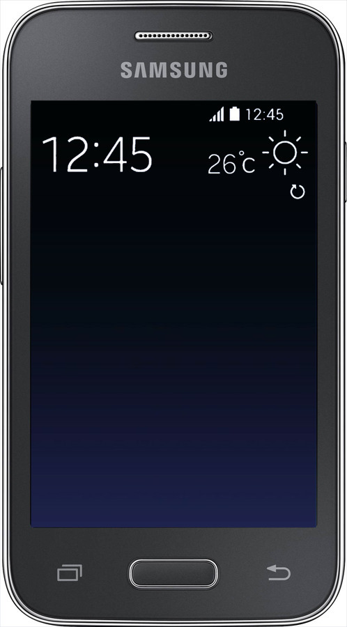 Силиконовый чехол Градиент в тёмно - синем стиле для Samsung Galaxy Young 2 G130h - 6542u-206 изображение 