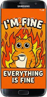 TPU чехол Funny Cat для Samsung Galaxy S7 Edge G935F - 6786b-257 изображение 