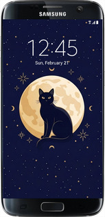 TPU чехол Cute Cat Celestial/Witchy для Samsung Galaxy S7 Edge G935F - 6787b-257 изображение 