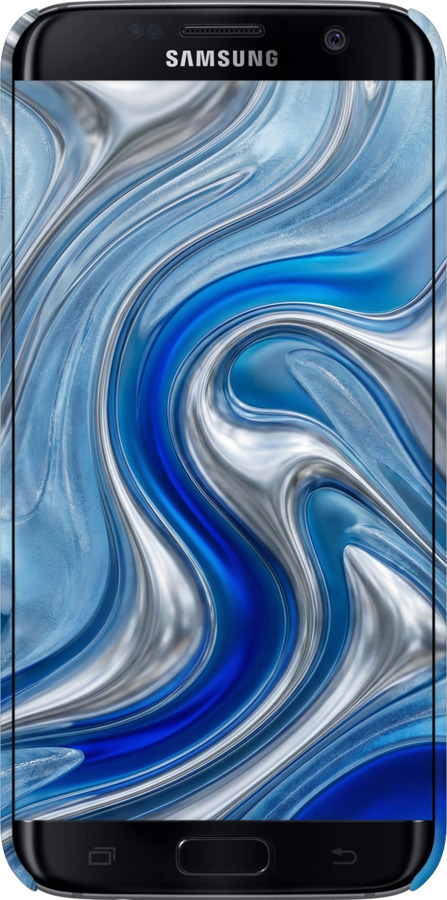 3D пластиковый матовый чехол Liquid Chrome для Samsung Galaxy S7 Edge G935F - 6781m-257 изображение 