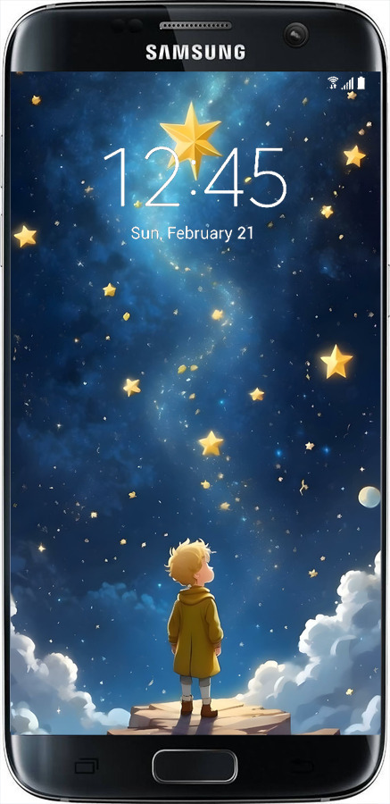 2D пластиковий чехол Маленький принц для Samsung Galaxy S7 Edge G935F - 6326t-257 изображение 