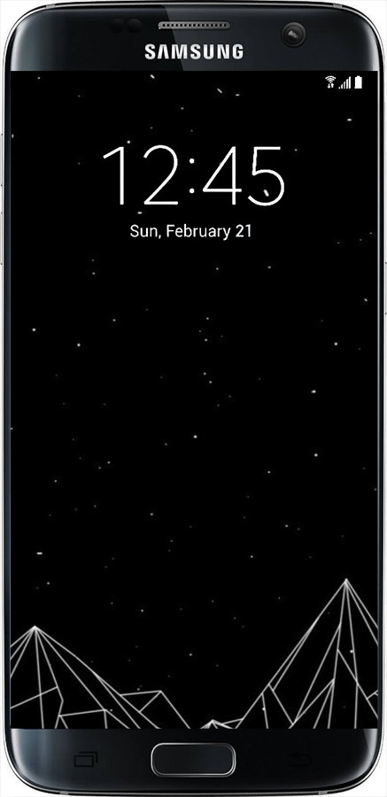 Силіконовий чехол Чорно білі абстрактні гори для Samsung Galaxy S7 Edge G935F - 6437u-257 изображение 