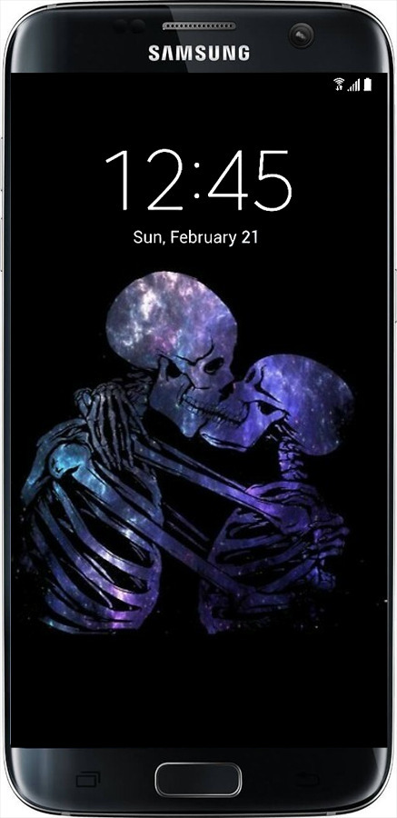 2D пластиковый чехол С изображением скелета для Samsung Galaxy S7 Edge G935F - 6537t-257 изображение 