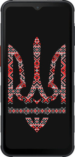 Силиконовый чехол Герб - вышиванка на черном фоне для Samsung Xcover7 Pro - 1196u-4092 изображение 