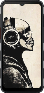 Силиконовый чехол Скелет-меломан v2 для Samsung Xcover7 Pro - 1200u-4092 изображение 