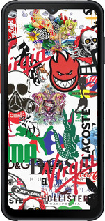 Силиконовый чехол Many different logos для Samsung Xcover7 Pro - 4022u-4092 изображение 