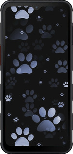 Силиконовый чехол С синими отпечатками лап для Samsung Xcover7 Pro - 6441u-4092 изображение 