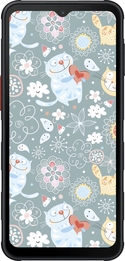 Силиконовый чехол Котята v3 для Samsung Xcover7 Pro - 1223u-4092 изображение 