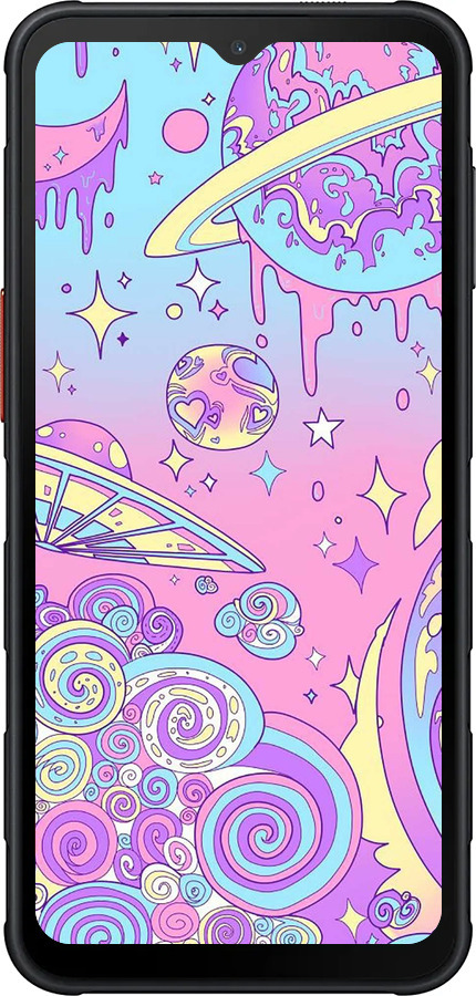 Силиконовый чехол Розовая галактика для Samsung Xcover7 Pro - 4146u-4092 изображение 