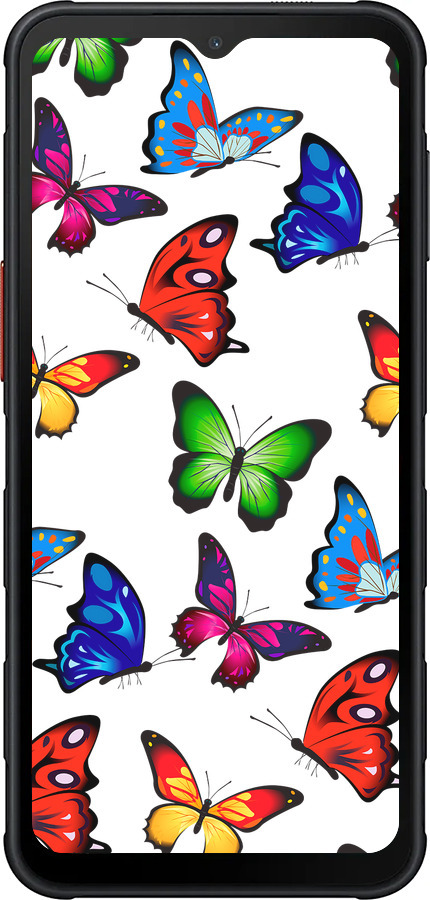 Силіконовий чехол Барвисті метелики для Samsung Xcover7 Pro - 4761u-4092 изображение 