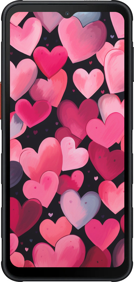 Силиконовый чехол Сердечки 4 для Samsung Xcover7 Pro - 5662u-4092 изображение 