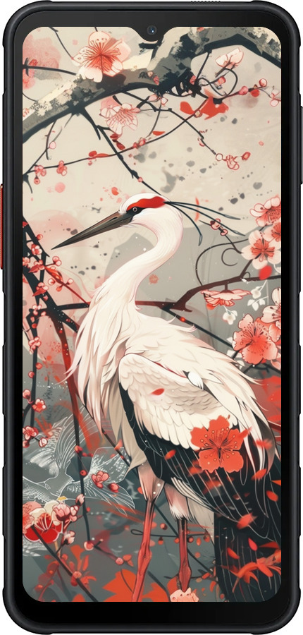 Силиконовый чехол Аист в цвету сакуры для Samsung Xcover7 Pro - 6109u-4092 изображение 