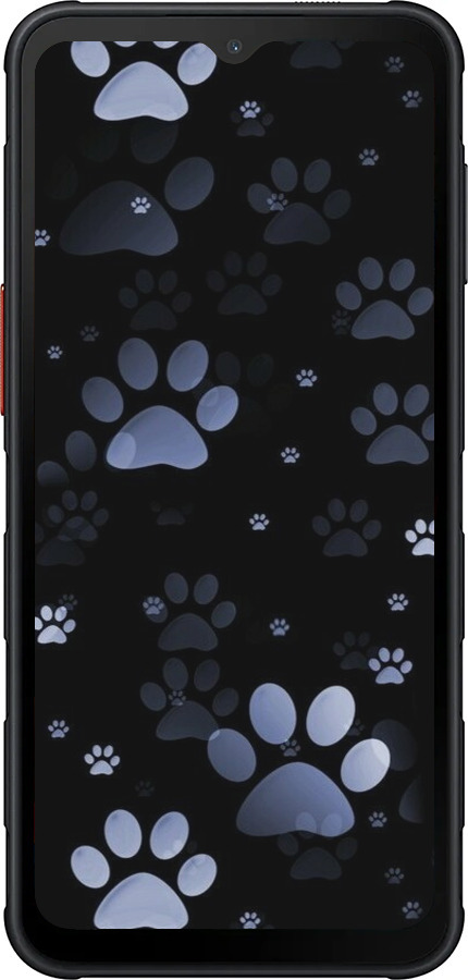 Силиконовый чехол С синими отпечатками лап для Samsung Xcover7 Pro - 6441u-4092 изображение 