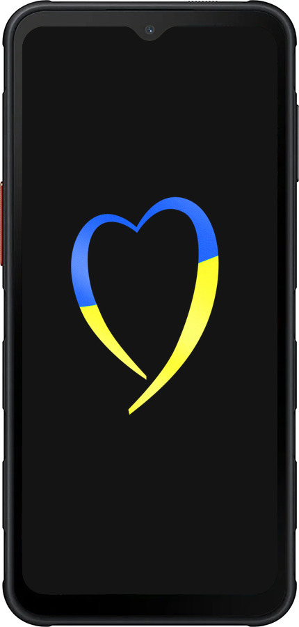 Силиконовый чехол Жёлто-голубое сердце для Samsung Xcover7 Pro - 885u-4092 изображение 
