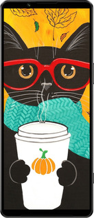 Силиконовый чехол Осенний кот для Sony Xperia 1 IV - 4026u-2787 изображение 