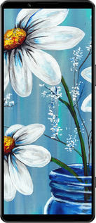 Силиконовый чехол Красивые арт-ромашки для Sony Xperia 1 IV - 4031u-2787 изображение 