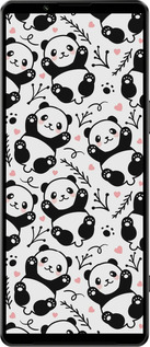 Силиконовый чехол Панды для Sony Xperia 1 IV - 4318u-2787 изображение 