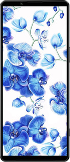 Силиконовый чехол Голубые орхидеи для Sony Xperia 1 IV - 4406u-2787 изображение 