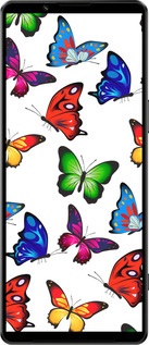 Силиконовый чехол Красочные мотыльки для Sony Xperia 1 IV - 4761u-2787 изображение 