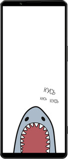Силіконовий чехол Акула для Sony Xperia 1 IV - 4870u-2787 изображение 