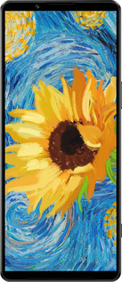 Силиконовый чехол Цветы желто-голубые для Sony Xperia 1 IV - 5308u-2787 изображение 