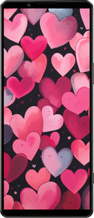 Силиконовый чехол Сердечки 4 для Sony Xperia 1 IV - 5662u-2787 изображение 