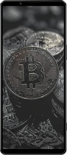 Силиконовый чехол Black Bitcoin для Sony Xperia 1 IV - 6090u-2787 изображение 