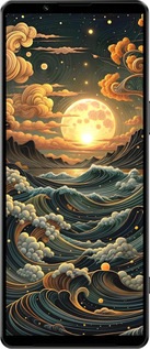 Силиконовый чехол Арт волны для Sony Xperia 1 IV - 6332u-2787 изображение 