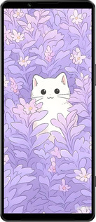 Силиконовый чехол Котик в цветах для Sony Xperia 1 IV - 6390u-2787 изображение 