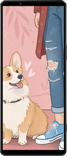 Силиконовый чехол Корги 3 для Sony Xperia 1 IV - 6707u-2787 изображение 