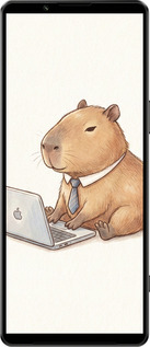 Силиконовый чехол Funny Capybara CEO Working для Sony Xperia 1 IV - 6777u-2787 изображение 