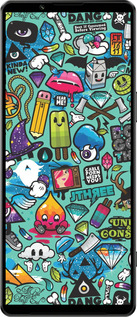 Силиконовый чехол Стикер бомбинг 1 для Sony Xperia 1 IV - 693u-2787 изображение 