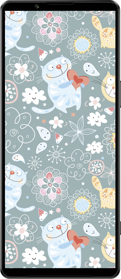 Силиконовый чехол Котята v3 для Sony Xperia 1 IV - 1223u-2787 изображение 