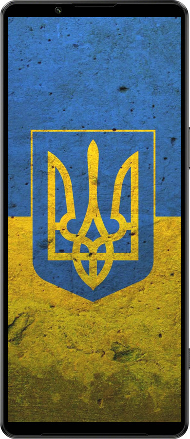 Силиконовый чехол Флаг и герб Украины 2 для Sony Xperia 1 IV - 378u-2787 изображение 