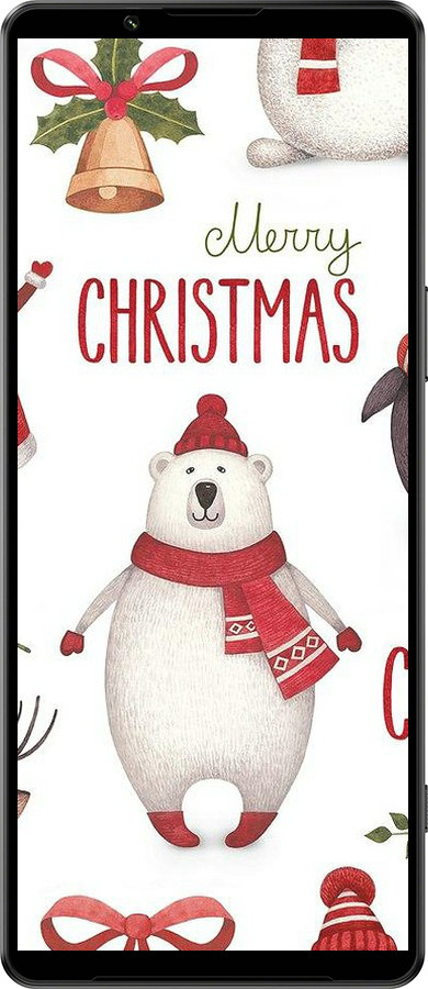 Силиконовый чехол Merry Christmas для Sony Xperia 1 IV - 4106u-2787 изображение 