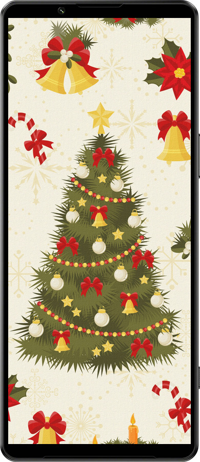 Силиконовый чехол Новогодняя елка для Sony Xperia 1 IV - 4198u-2787 изображение 