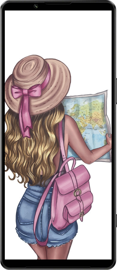 Силіконовий чехол Дівчина з картою для Sony Xperia 1 IV - 4704u-2787 изображение 