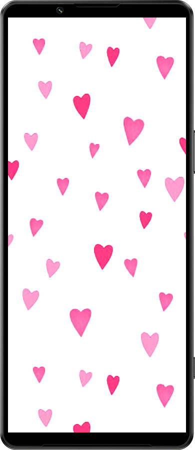 Силиконовый чехол Сердечки 2 для Sony Xperia 1 IV - 4763u-2787 изображение 