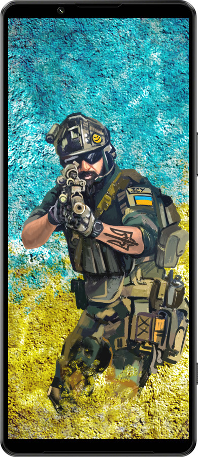 Силиконовый чехол Воин ЗСУ для Sony Xperia 1 IV - 5311u-2787 изображение 