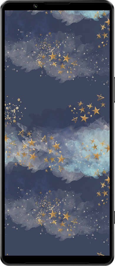 Силиконовый чехол Ночь золотые звезды для Sony Xperia 1 IV - 5421u-2787 изображение 