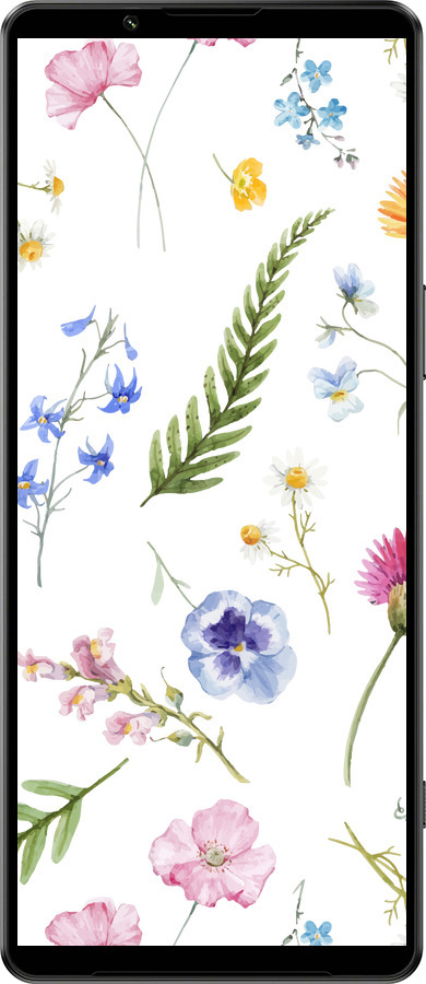 Силиконовый чехол Цветочный фон v2 для Sony Xperia 1 IV - 5472u-2787 изображение 