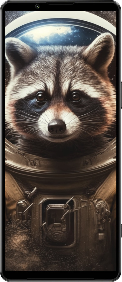 Силиконовый чехол Raccoon austronaut для Sony Xperia 1 IV - 5581u-2787 изображение 